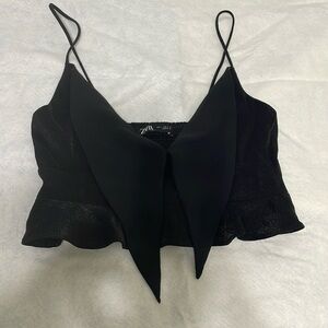 Zara crop black top
